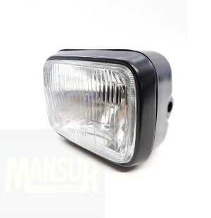FAROL CB 450 COMPLETO QUADRADO ARO PRETO