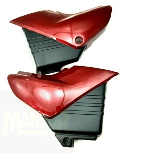 Tampa Lateral Ybr 125 Vermelho 2005 2008 Par